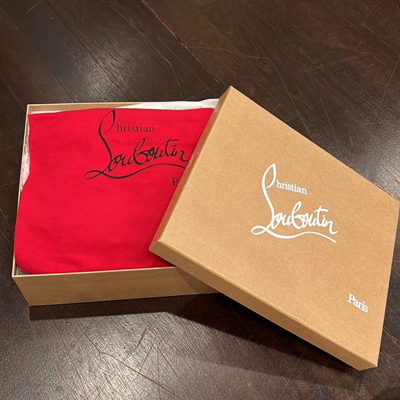 Black suede Louboutin platform heals Sz 38.5 - Picture 8 of 9